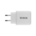 TESLA Power Charger T220 - dwukanałowa ładowarka szybkiego ładowania 25 W PD 3.0/PPS (biały kolor)
