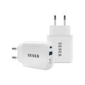 TESLA Power Charger T220 - dwukanałowa ładowarka szybkiego ładowania 25 W PD 3.0/PPS (biały kolor)