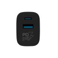 TESLA Power Charger T220 - podwójna szybka ładowarka 25 W PD 3.0/PPS (czarny kolor)