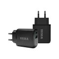 TESLA Power Charger T220 - podwójna szybka ładowarka 25 W PD 3.0/PPS (czarny kolor)