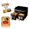 TESLA AirCook DualHeat QD464 XXL - dwufunkcyjna cyfrowa frytkownica na gorące powietrze