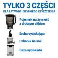 TESLA SlowJuicer SJ770 XXL Deluxe - wolnoobrotowa ślimakowa wyciskarka do soków