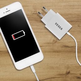 TESLA Power Charger T100 - szybka ładowarka 20 W PD 3.0/PPS (biały kolor)