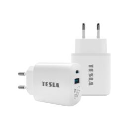 TESLA Power Charger T220 - dwukanałowa ładowarka szybkiego ładowania 25 W PD 3.0/PPS (biały kolor)