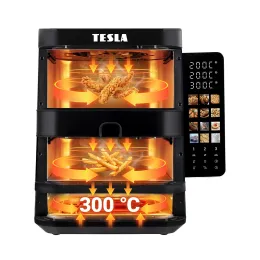 TESLA AirCook TrioZone Q636 XXL - wielofunkcyjna trzystrefowa cyfrowa frytownica powietrzna