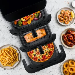 TESLA AirCook TrioZone Q636 XXL - wielofunkcyjna trzystrefowa cyfrowa frytownica powietrzna