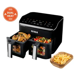 TESLA AirCook DualHeat QD464 XXL - dwufunkcyjna cyfrowa frytkownica na gorące powietrze