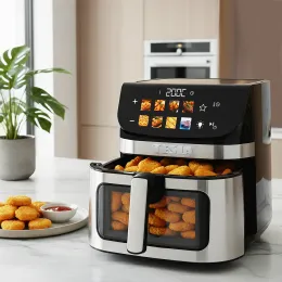 TESLA AirCook DualHeat QD73 XXL - wielofunkcyjna cyfrowa frytkownica na gorące powietrze