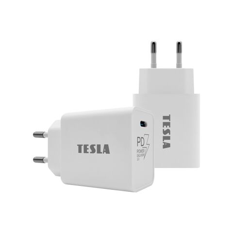TESLA Power Charger T100 - szybka ładowarka 20 W PD 3.0/PPS (biały kolor)