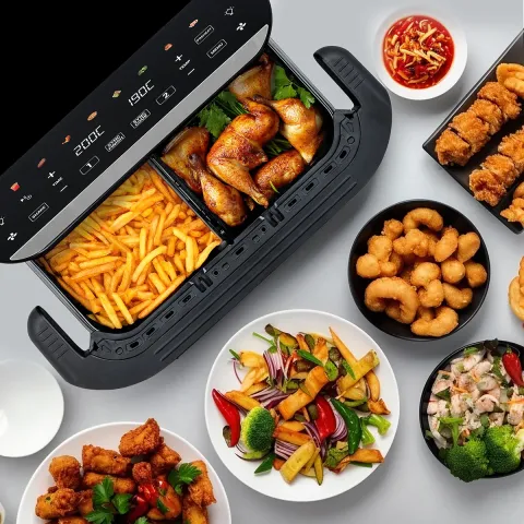 TESLA AirCook DualHeat QD575 XXL - wielofunkcyjna cyfrowa frytkownica na gorące powietrze z podwójnym ogrzewaniem